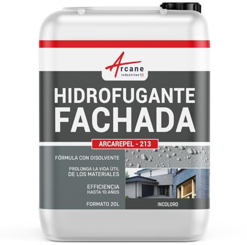 Hydrofuge façade, imperméabilisant pour mur, pierre, brique, enduit, crépi, imperfacade - 20 L (jusqu'à 100 m²) - ARCANE INDUSTRIES