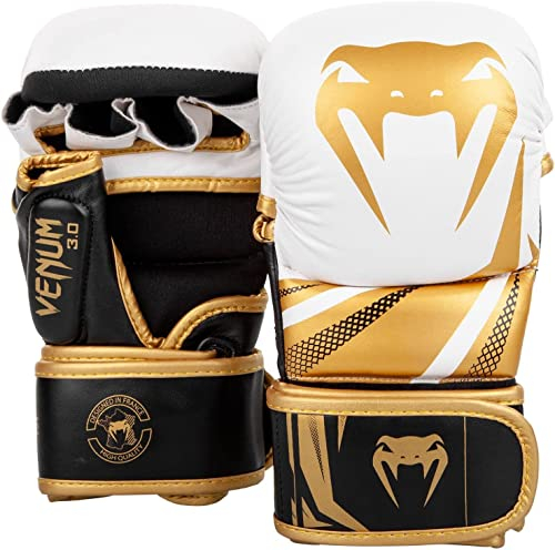 Venum, Challenger 3.0 Sparring Handschuhe, Unisex Erwachsene, M, Weiß/Schwarz/Gold