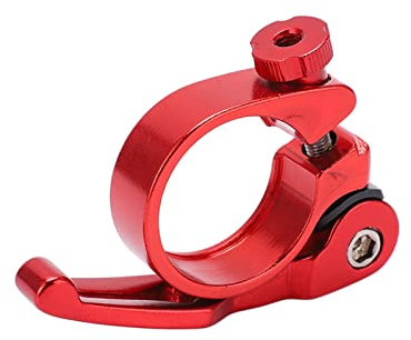 34,9 mm Sattelklemme, einfache Demontage Schnellspanner Sattelstützenklemme Super stabil für Casual Bike für MTB Bike für Rennrad(rot)