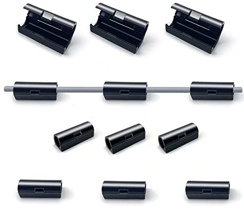 40 Piezas Organizador de cables negros autoadhesivos, clip organizador de cables, clips de alambre, soporte de gestión de cables redondos para cables, oficina y hogar (02 Large)