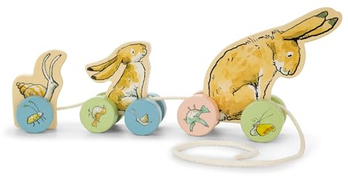 Kids Preferred Guess How Much I Love You Wooden Pull Toy Characters from The Book in 3 Segments 5 inches Tall Classic Toy for Toddlers and Kids