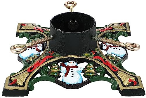 Gisafai Christmas Tree Stand with Water Reservoir Snowman Design,Square