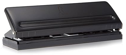 NEDLON Verstellbarer 6 Loch Stanzer Für Planer Und Ordner, 8 Blatt Kapazität, Schwerlast Papierlocher Mit Positionierungsmarkierung, Bürobedarf