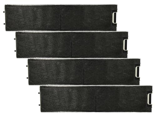vhbw 4x Filtres à charbon actif compatible avec Miele DA 3490, DA 3490-90, DA 3496, DA 3491, DA 3492 hotte aspirante - 49 x 11,3 x 2,8 cm