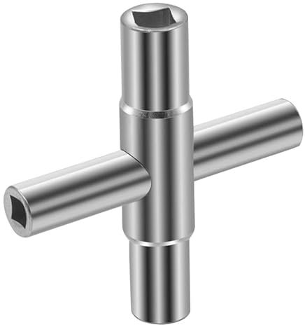 GlamRays Vierkantschlüssel, 4 Wege Innenmaß 6.5mm/7mm/8mm/9mm Entlüftungsschlüssel Utilities Schlüssel Schaltschrankschlüssel für Elektrokasten Gas Wasser Stromzähler Box Schrank