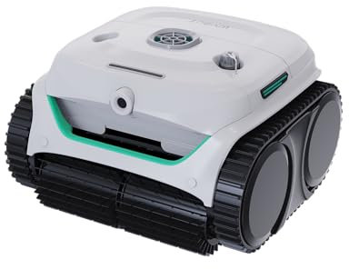 WYBOT C2 Vision AI telecamera robot piscina cordless con batteria, robot piscina pareti e fondo, filtrazione a due strati, motore brushless, aspirazione potente, per piscine interrate fino a 180㎡