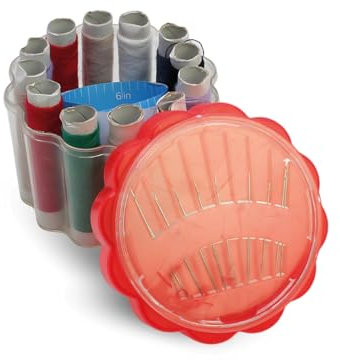 PARENCE.- Praktisches Nähset - 12 Fadenrohre, 10 Nadeln und Messwerkzeug - ideal für Handnähen, Reparaturen und Heimwerkerprojekte