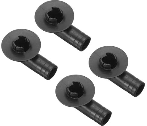 sourcing map 4Pcs Air Conditioner Drain Hose Connector Elbow Fitting with Rubber Ring for Mini-Split Units and Window AC Unit 17mm, Black