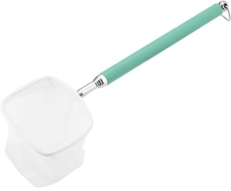 ZASCHMOY Rete di Scrematura di Gamberi di Pesce Telescopico Estendibile con Design a Rilascio Sicuro per Laghetto per le Vasche per Pesci d'acquario - Rete Rossa Leggera Rotonda Esteabile per Uso