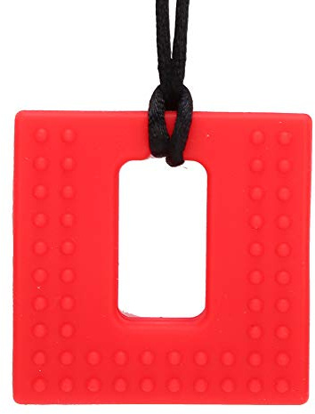 Yinhing Mordedor para bebé, Juguetes para Masticar Sensoriales de Silicona para Bebés, Alivio Seguro de la Dentición Niños Pequeños Recién Nacidos, Rojo, (Mordedor Arca Cuadrado