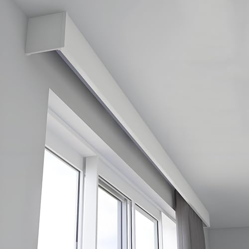 200 cm vitt glidande k-system – 2 x 100 cm skena med stånglöpare i ände C och fästen för enkel inllat och slät