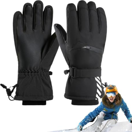 Skidhandskar Vattenavvisande Och Antidyna Tillbehör För Skidåkning | Skidhandskar Med Stöd För Handleden För Skidåkning Vintersport Löpning Vandring & Utomhusaktivitet Dam