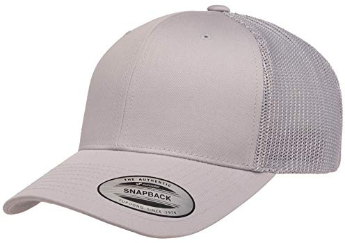 Yupoong - Cappellino da Baseball Retro Yp Classics Multicam, Argento, Taglia Unica
