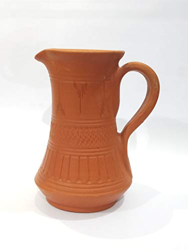 NandicoIndia Terracotta, Brocca per acqua/Caraffa 1000 ml Ayurveda Benefici per la salute
