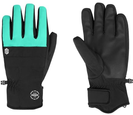 SIROKO - Guantes de Nieve Voss Turquoise - M - Negro/Turquesa