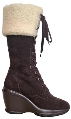 Hogan stivali da donna in camoscio Attractive lace boot HXW139099306024895 (39.5)