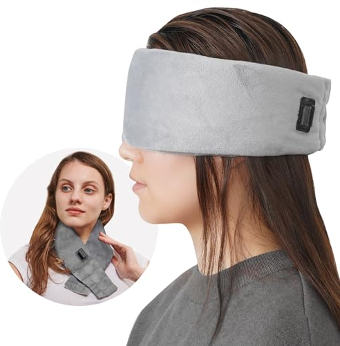 ARRIS Maschera per gli occhi riscaldata, cuscinetto caldo per il trattamento della blefarite e della secchezza oculare (Grigio)