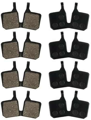 4 Paires Plaquette de Frein Velo,Plaquettes de Frein Magura, Plaquettes de Frein de Vélo VTT, Plaquettes de Frein Arrière en Résine Haute Performance en Métal pour Magura MT5 MT7