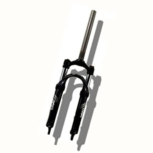 20 tums cykelgaffel mekaniskt lås Mountainbikegaffel manuell låsning 60 mm resor QR 9×100 mm XC BMX(Gloss Black)