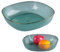 WakiHong 2 cestas de frutas con estilo para servir pasta, con adornos dorados, perfectos para frutas, ensalada o decoración, 24 x 6 cm, verde claro