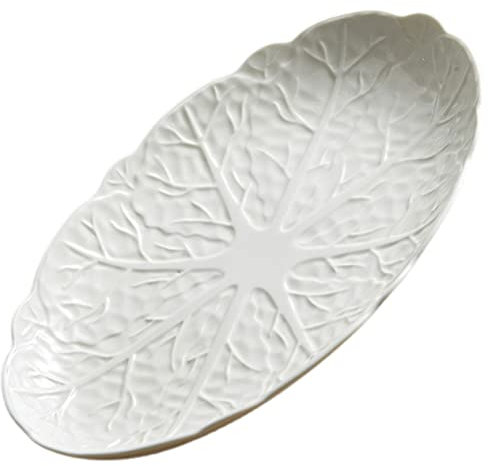 GALPADA Plato De y Pescado Al Vapor De Cerámica Bandeja Para Servir Comida Plato Japonés Para De Cerámica