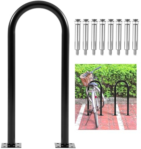 Otoolling 2-3 Bike Capacity U Bike Rack Commercial Bicycle Rack 33 L Heavy Duty Galvanized Steel Bicycle Organizer Ground Parking Stand for Outdoor Garages Streets Yards Parks Schools Sidewalks