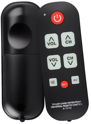 Télécommande TV Universelle à Gros Boutons, Facile à Utiliser et à Configurer, telecommande Universelle pour Liseuse et Freebox pour TV et Appareils Infrarouges, Séniors, Enfant, La Démen