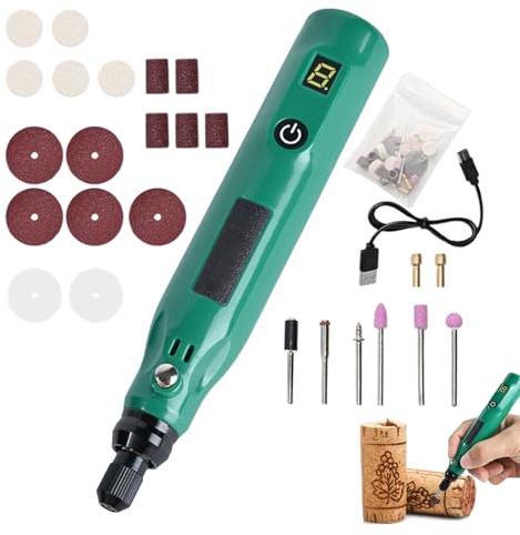 Stylo de gravure – Mini perceuse et meuleuse électrique rechargeable par USB, outils rotatifs de charge 500 mAh | Petite perceuse portative avec plusieurs Modes de vitesse, outil d'artisanat d'art pol