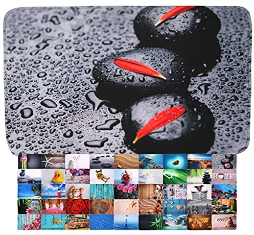 Sanilo Badteppich I viele schöne Badematten zur Auswahl I Badvorleger sehr weich und rutschfest I waschbar und schnelltrocknend (50 x 80 cm, Elegance)