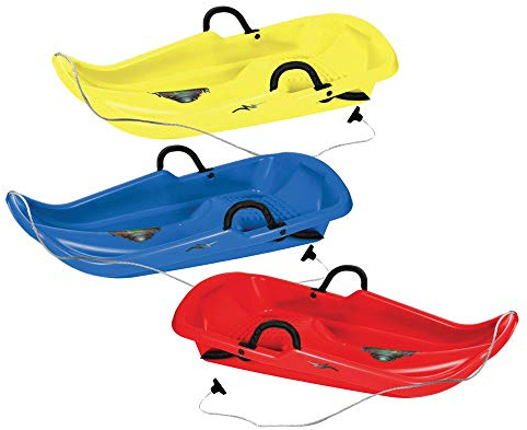 Bob trineo de nieve Talla única de 1 elemento (80 cm) 3 colores surtidos y con Freno y superficie antideslizante para la Sentada