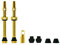 Muc-Off 1066 Gold Tubeless Presta Valves, 60mm - Premium No Leak Bicycle Valves With Integrated Valve Core Removal Tool