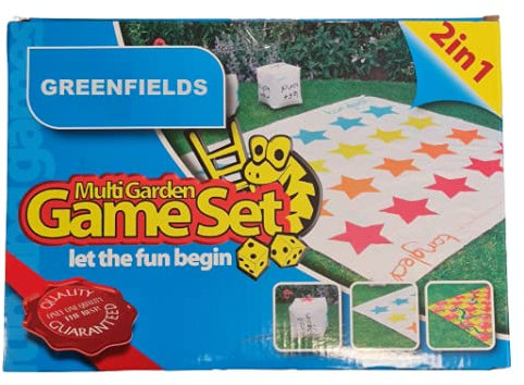 Greenfields 2 In 1 Giant Snakes and Ladders and Tangled Twister Outdoor Garden Game