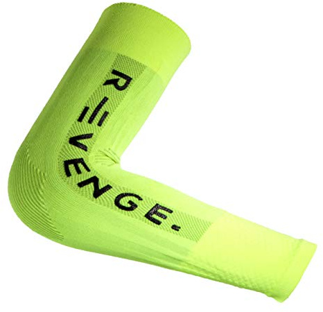 R-Evenge Arm Tubular Tape Carbonio Compressione, Brevettato, Manicotto, Venduto a Coppia (Small, Giallo Fluo)
