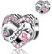 BIZK Damen Unendlichkeit Geburtsstein Charm Anhänger für Armband 925 Sterling Silber Geburtsstein Charms Beads 12 Monate Geburtstag Geschenk für Freundin Frauen (Oktober)