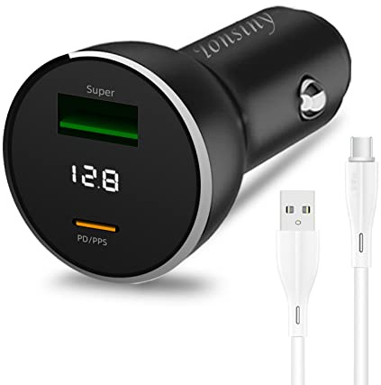 Supervooc-billaddare med 1,5m kabel för OPPO Find X 9 8 5 3 Reno 15 14 13 12 8 N5; Warp-billaddare för OnePlus Open 15 13 12 Nord 2T CE 5; 2-portars 12V-cigarettändarladdare för Realme 15 14 13 GT8