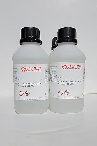 Glacial Acetic Acid, ACS Reagent, ≥99.7% 1 Liter x 4 Bottles