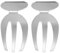 ARFUKA 2 Stück Salatbesteck Edelstahl Salat Hände Greifer Design Salat Gabel Set Salathände Salatzange Küchenhelfer für Salat Servieren Pasta Obst