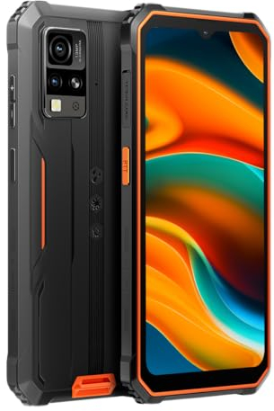 Blackview BV4800 - Outdoor Handy 4G - Display 6,56 Zoll - Helio A22 Prozessor - 3 + 64 GB - Smartphone mit Langlebigem Akku 5180 mAh - Handschuhmodus - Orange