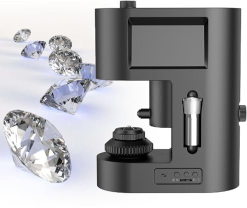 Dual LCD Display Digital Microscope, Diamond Waist Microscope with LED Fill Light, for Diamond Processing, Circuit Board Testing, Watch Repair,with-Video