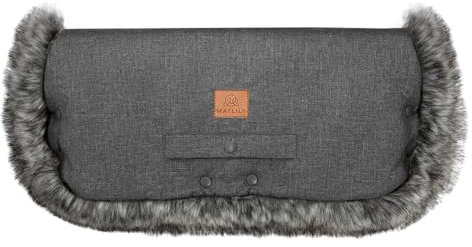 MayLily - Winter-Kinderwagen Hand Muff - Kinderwagen Handwärmer - Handschuhe - Handmuff - Kinderwagenmuff Atmungsaktiv - Wasserfest - Winddicht - Universalgröße - (Graphite)