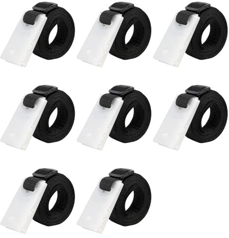 lalago Set de 8 Sangles de Maintien, Fixation pour bâche Solaire de Piscine, Jeu de Roues de Parasol Sangles de Serrage de Couverture de Piscine, Accessoires Enrouleur de Couverture Solaire