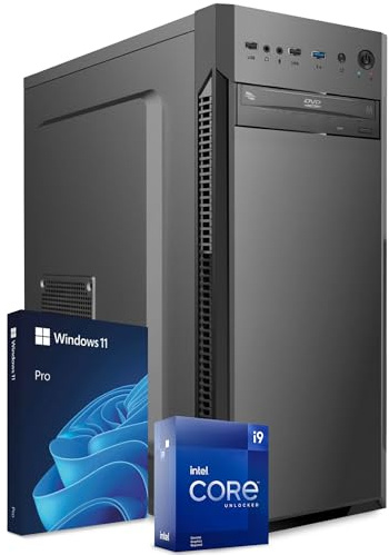 PC Fisso Completo - Computer Desktop Intel Core i9-12900 • RAM 32GB DDR4 • 1TB NVMe M.2 • Scheda Video RTX A400 4 GB • Wi-Fi AC e Bluetooth • Masterizzatore DVD • HDMI • USB 3.0 • Windows 11 Pro