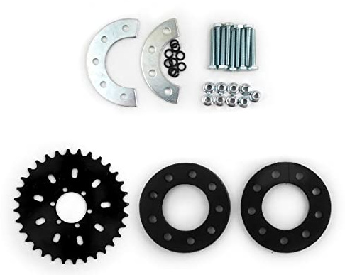 Cykel ekerkedja hjul cykel bakhjul 32T kedjehjul för vår vänstra motorsats 16T frihjul med adapter för motor MY1016Z (kit 4)