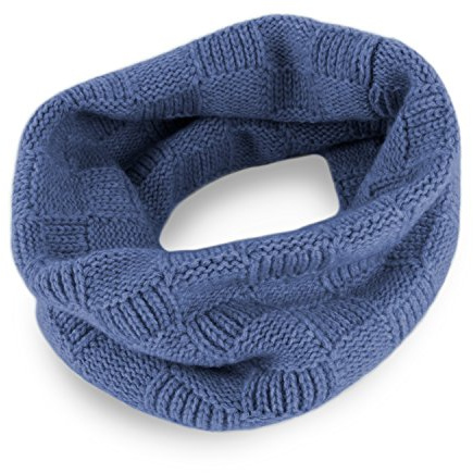 Love Cashmere damrutig 100 % kashmir snood – denim blå – tillverkad i Skottland – RRP GBP 99
