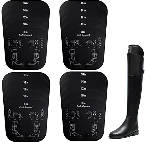 HILLHOME 2 paia di 4 fogli per stivali, stivali, albero 5 misure in uno 8/10/12/14/16 per stivali alti al ginocchio, ottimo supporto per modellare la forma degli inserti per scarpe da donna e uomo