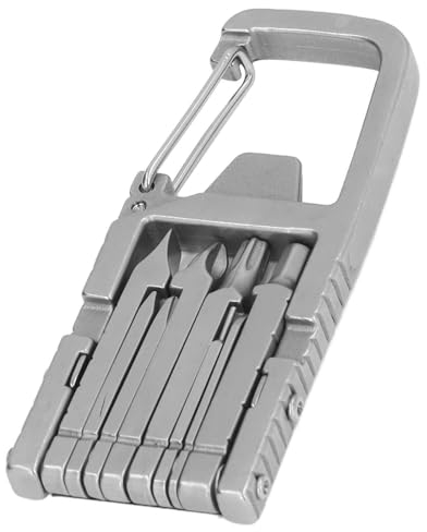 GOWEILE Multitool Keychain 12 in 1 Portable Folding Multi Tool Stainless Steel Outdoor Screwdriver Bit Multipurpose Hand Tool Gifts for Men