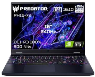 ACER Portable Predator Helios 16 PH16-72-935N Intel Core i9-14900HX 32GB DDRS5 2ToSSD NVIDIA GeForce RTX4080 16'' WQXGA MiniLED 250Hz (Mate) Win11H