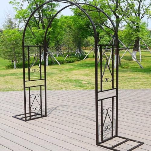 Arche de jardin en métal robuste - Treillage Rusoof pour plantes grimpantes - Largeur : 140 cm - 340 cm - Pour décoration de mariage