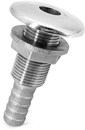 Bordsgenomföring Skruvanpassning Båt Genombrytning Skruvanpassning Genombrytning på däck - 58mm 3/8 tum Anslutning Universell båtgenomföring med motmutter Marin ventilation Slanganslutning för båtar