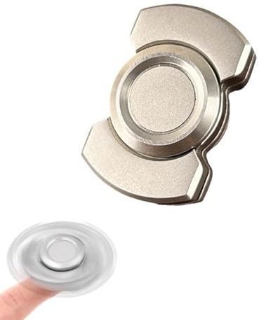 CERFFOOL Hand Spinner EDC Juguete Fidget Slider Toys Finger Gyro en Magnético Metal Oets Anti-Ansiedad para Adultos Niños Antiestrés Sensory Toys Juegos de Dedos para Aliviar (Plata)